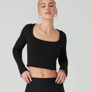 Alosoft Ribbed Show Stopper Long Sleeve Top